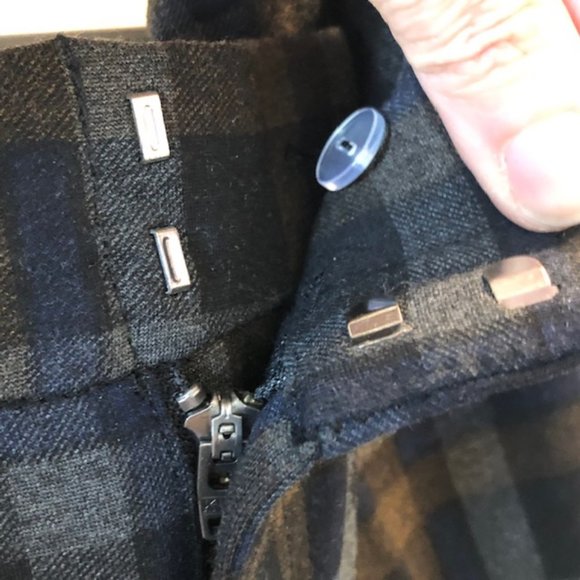 KUT Diana Skinny Stretch Plaid Pants Autumn Colors Sz 0 - Picture 3 of 10